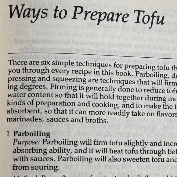TOFU COOKBOOK  1981  Nutritious Low Calorie Vegan Recipes Appetizers to Dessert - Picture 8 of 16